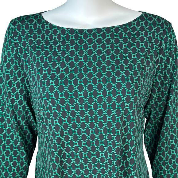 Travelers Collection Chicos Top Womens Size Large 2 Asymmetric Geometric Print - Picture 2 of 9
